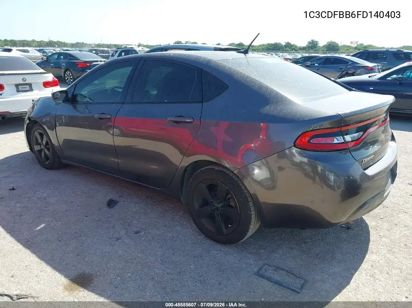 2015 Dodge Dart Sxt VIN: 1C3CDFBB6FD140403 Lot: 45585607