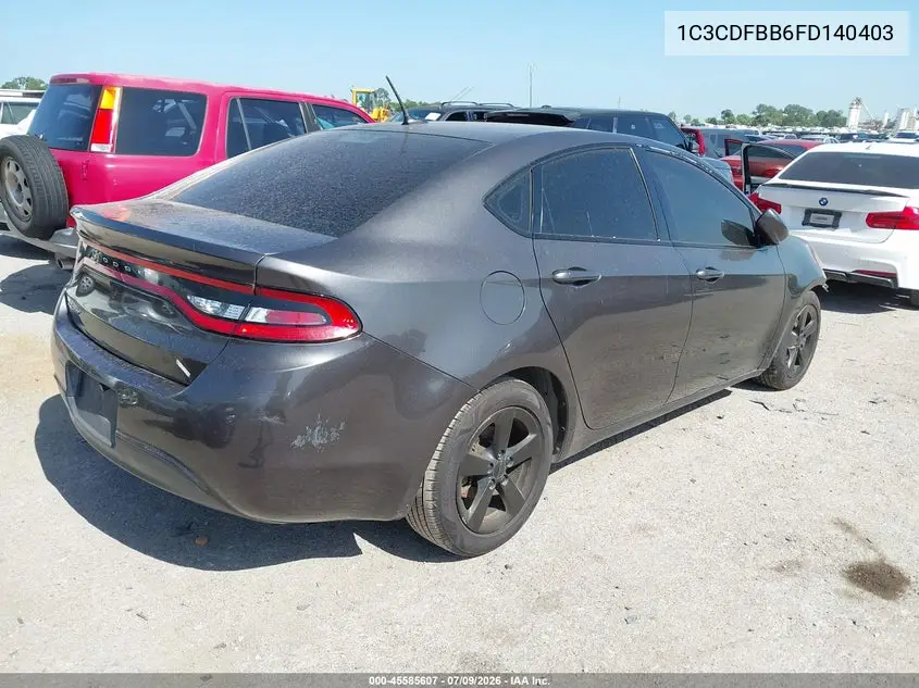 2015 Dodge Dart Sxt VIN: 1C3CDFBB6FD140403 Lot: 45585607