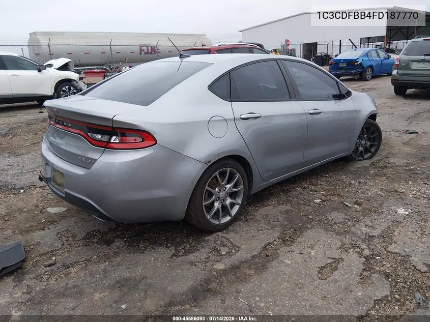2015 Dodge Dart Sxt VIN: 1C3CDFBB4FD187770 Lot: 45586093
