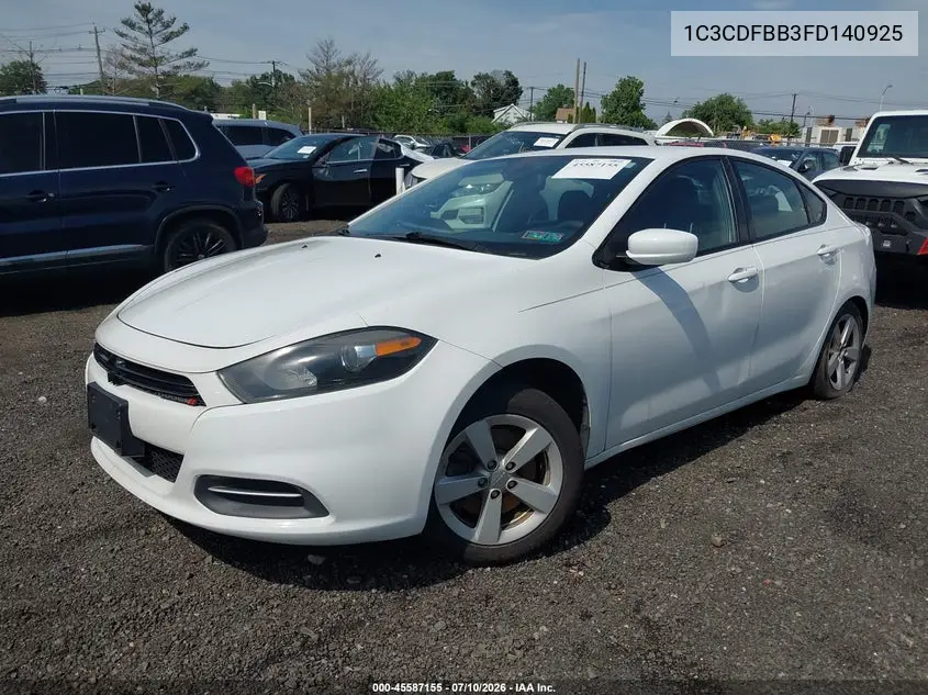 2015 Dodge Dart Sxt VIN: 1C3CDFBB3FD140925 Lot: 45587155