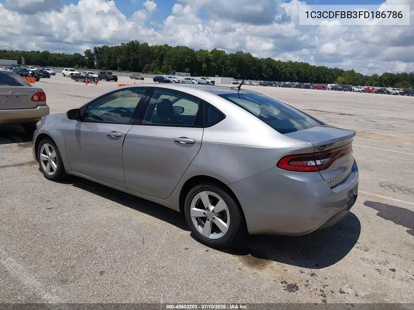 2015 Dodge Dart Sxt VIN: 1C3CDFBB3FD186786 Lot: 45603203