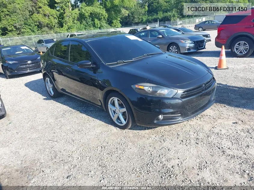 2015 Dodge Dart Sxt VIN: 1C3CDFBB6FD331450 Lot: 45616031