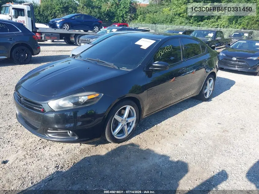 2015 Dodge Dart Sxt VIN: 1C3CDFBB6FD331450 Lot: 45616031