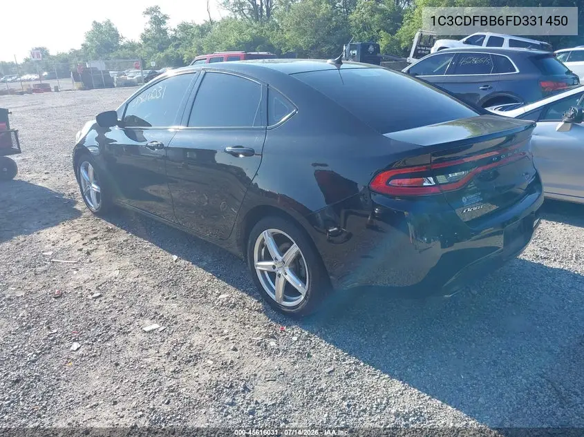 2015 Dodge Dart Sxt VIN: 1C3CDFBB6FD331450 Lot: 45616031