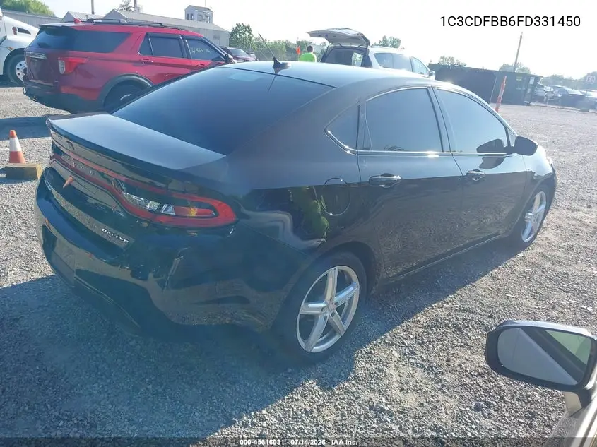 2015 Dodge Dart Sxt VIN: 1C3CDFBB6FD331450 Lot: 45616031