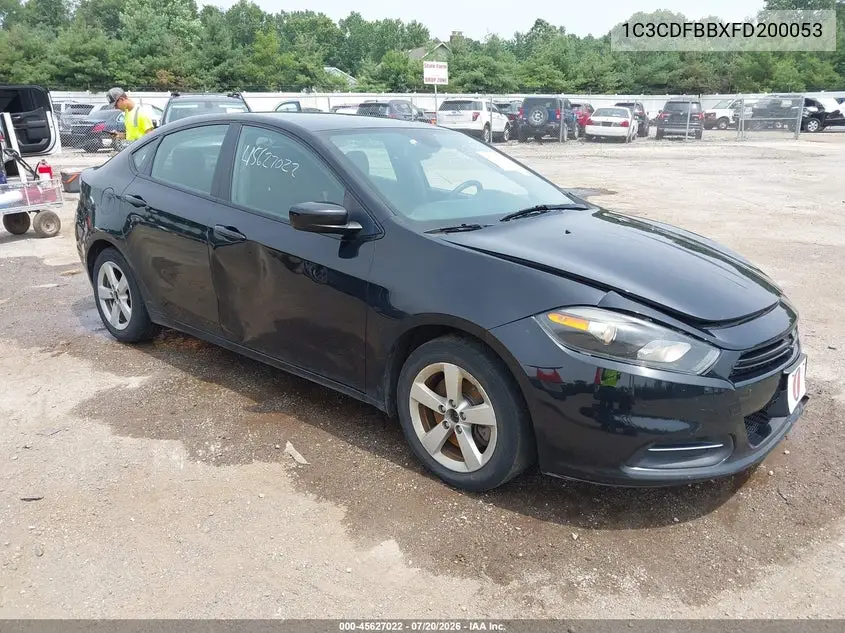 2015 Dodge Dart Sxt VIN: 1C3CDFBBXFD200053 Lot: 45627022