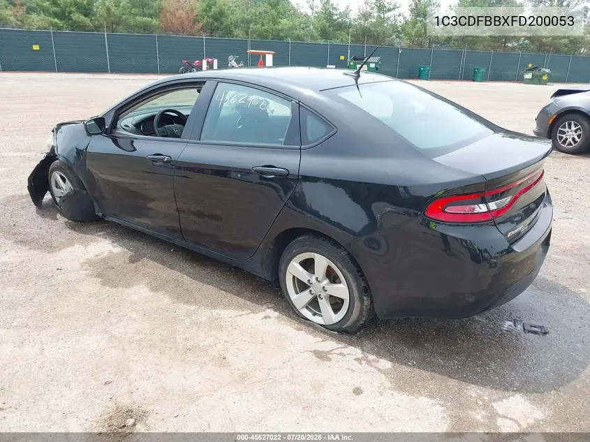 2015 Dodge Dart Sxt VIN: 1C3CDFBBXFD200053 Lot: 45627022