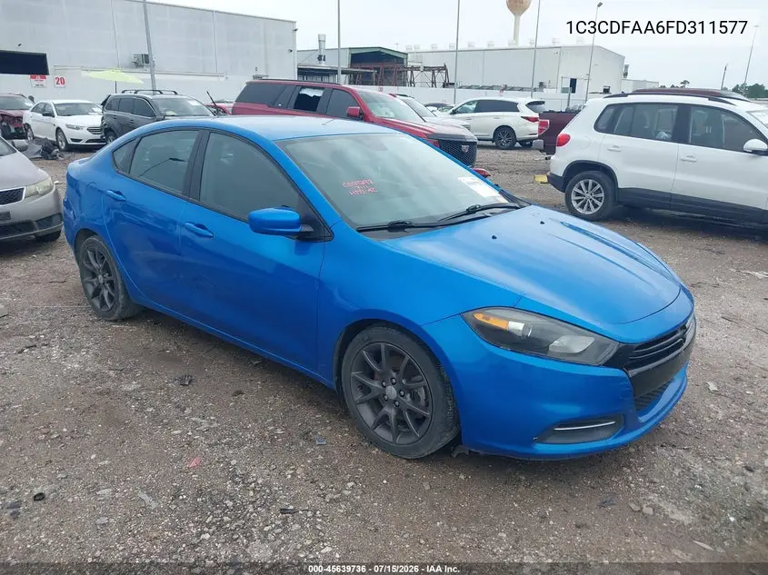 2015 Dodge Dart Se VIN: 1C3CDFAA6FD311577 Lot: 45639736