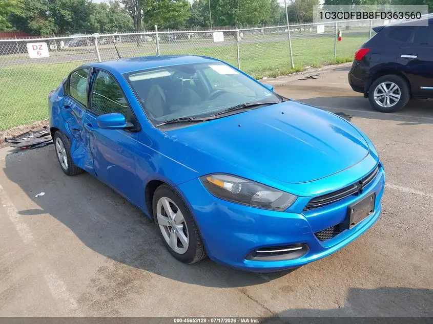 2015 Dodge Dart Sxt VIN: 1C3CDFBB8FD363560 Lot: 45653128