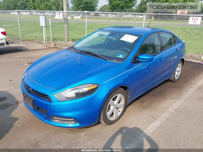 2015 Dodge Dart Sxt VIN: 1C3CDFBB8FD363560 Lot: 45653128