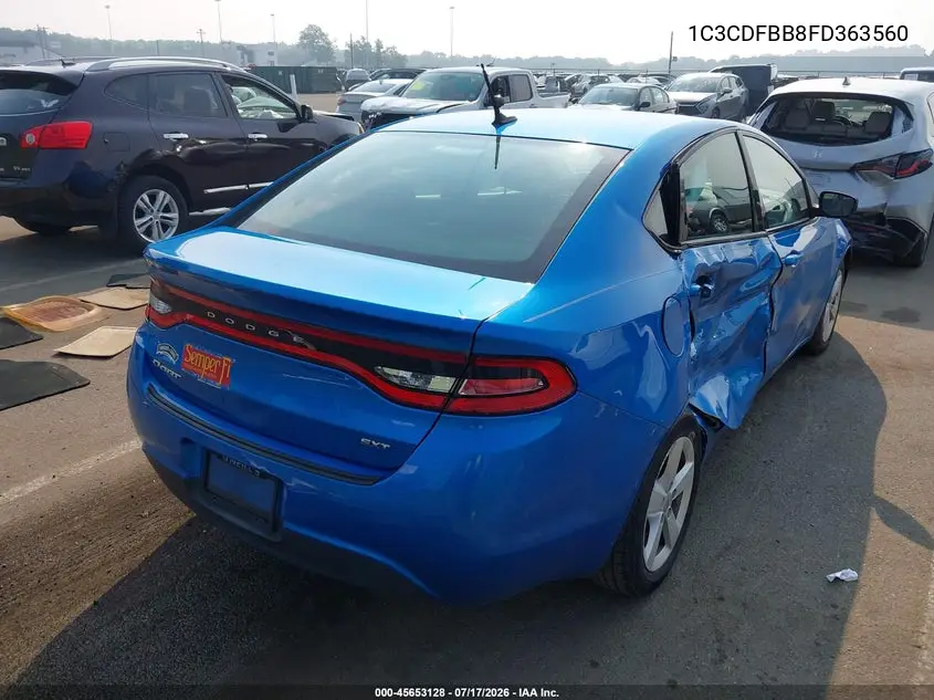 2015 Dodge Dart Sxt VIN: 1C3CDFBB8FD363560 Lot: 45653128
