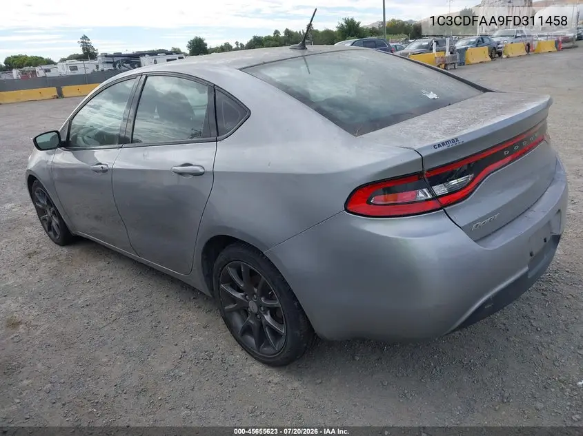 2015 Dodge Dart Se VIN: 1C3CDFAA9FD311458 Lot: 45655623