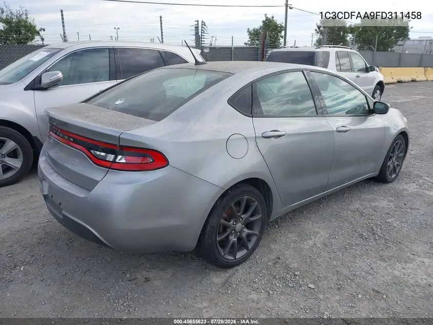 2015 Dodge Dart Se VIN: 1C3CDFAA9FD311458 Lot: 45655623