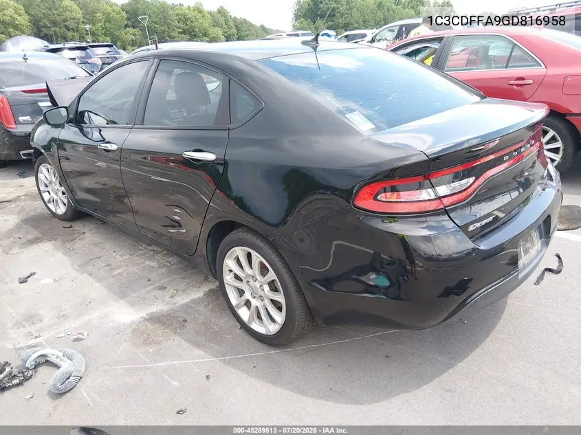 2016 Dodge Dart Sxt Sport VIN: 1C3CDFFA9GD816958 Lot: 45289513