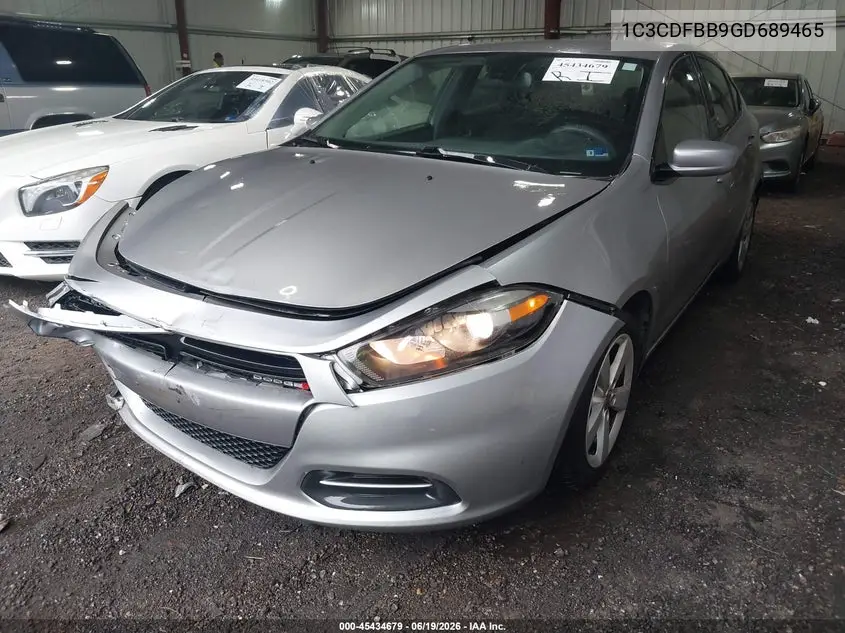 2016 Dodge Dart Sxt VIN: 1C3CDFBB9GD689465 Lot: 45434679