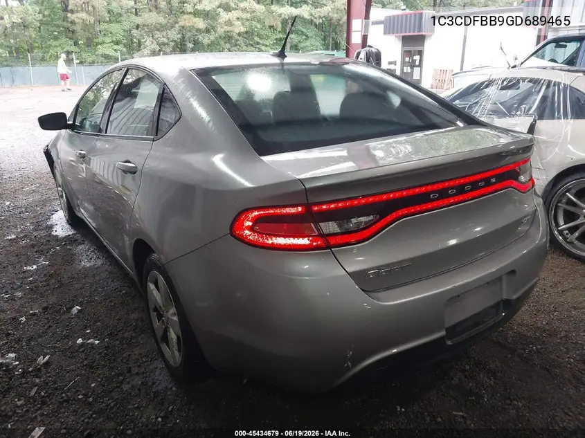 2016 Dodge Dart Sxt VIN: 1C3CDFBB9GD689465 Lot: 45434679