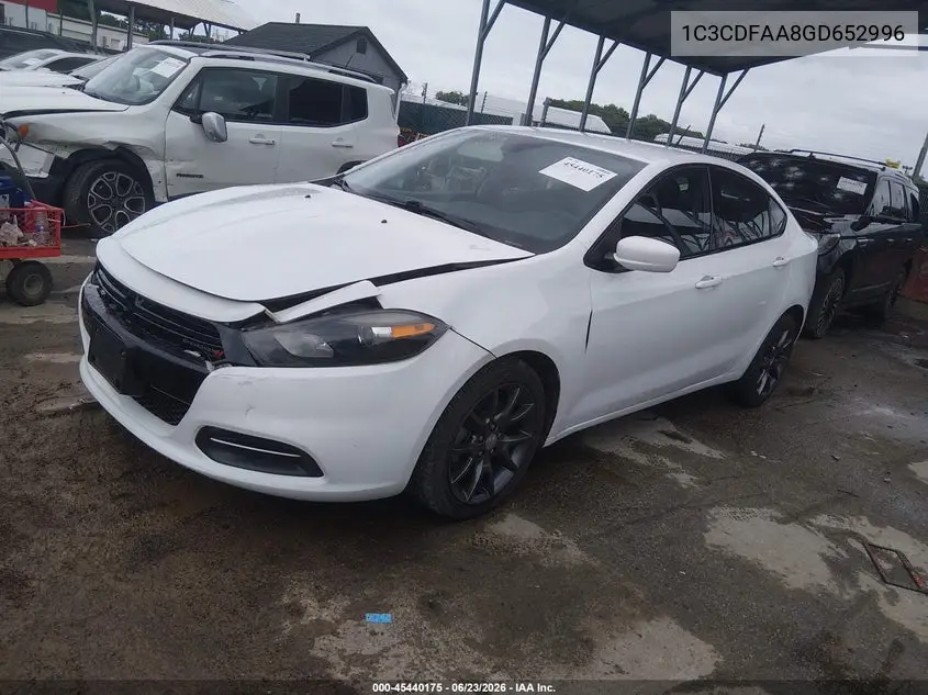 2016 Dodge Dart Se VIN: 1C3CDFAA8GD652996 Lot: 45440175