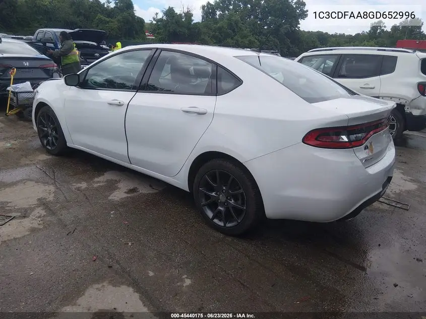 2016 Dodge Dart Se VIN: 1C3CDFAA8GD652996 Lot: 45440175