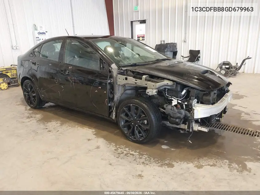 2016 Dodge Dart Sxt VIN: 1C3CDFBB8GD679963 Lot: 45479445