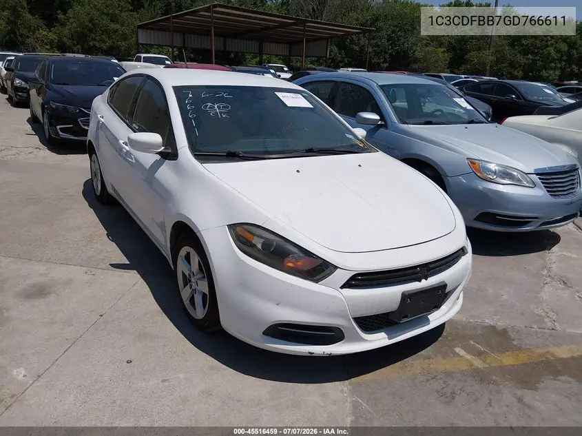 2016 Dodge Dart Sxt VIN: 1C3CDFBB7GD766611 Lot: 45516459