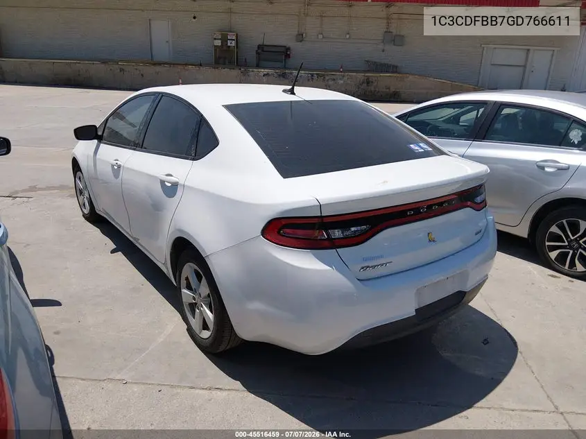 2016 Dodge Dart Sxt VIN: 1C3CDFBB7GD766611 Lot: 45516459
