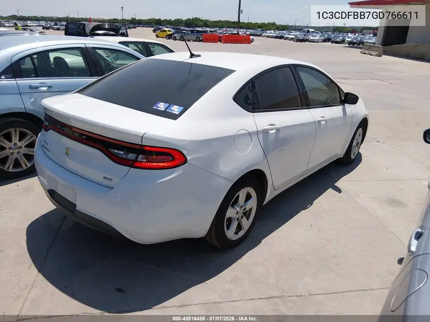 2016 Dodge Dart Sxt VIN: 1C3CDFBB7GD766611 Lot: 45516459
