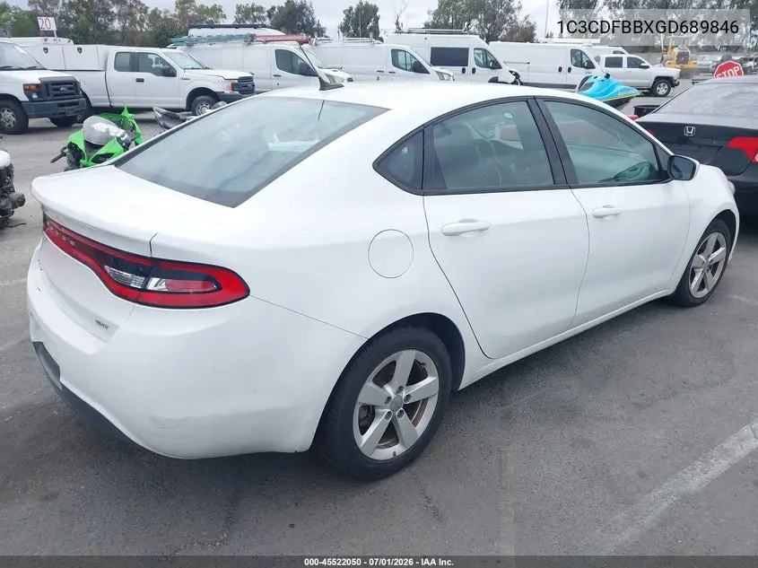 2016 Dodge Dart Sxt VIN: 1C3CDFBBXGD689846 Lot: 45522050