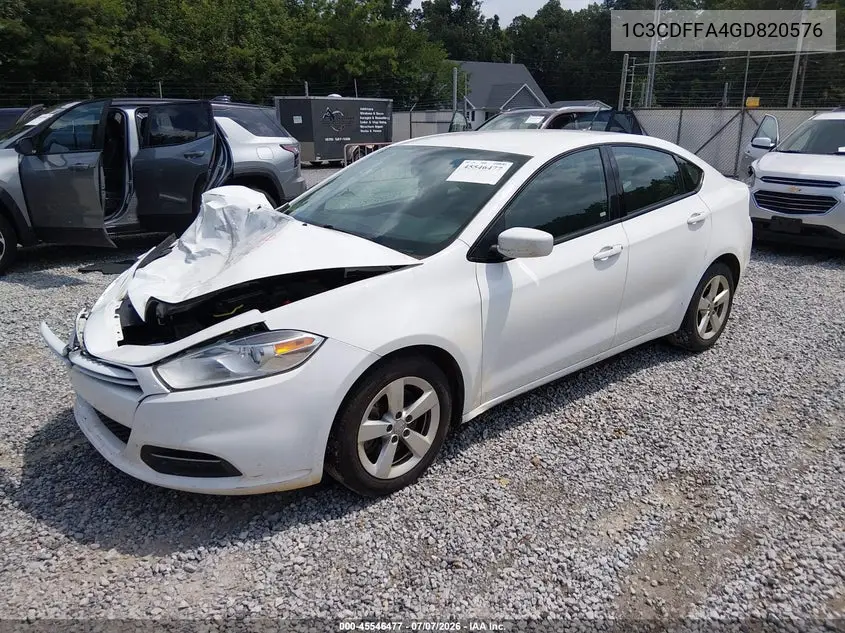 2016 Dodge Dart Sxt Sport VIN: 1C3CDFFA4GD820576 Lot: 45546477