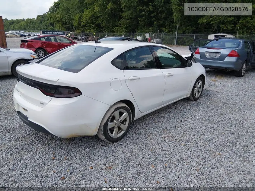 2016 Dodge Dart Sxt Sport VIN: 1C3CDFFA4GD820576 Lot: 45546477