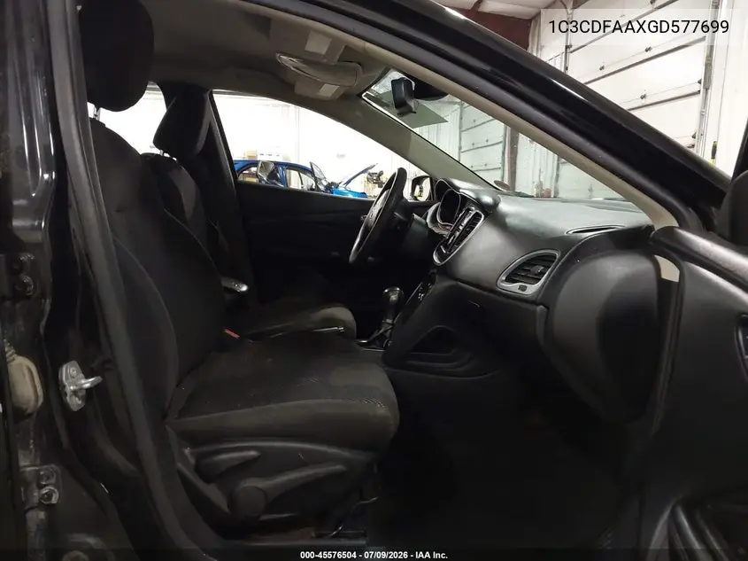 2016 Dodge Dart Se VIN: 1C3CDFAAXGD577699 Lot: 45576504