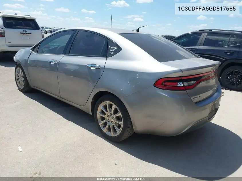 2016 Dodge Dart Sxt Sport VIN: 1C3CDFFA5GD817685 Lot: 45582526