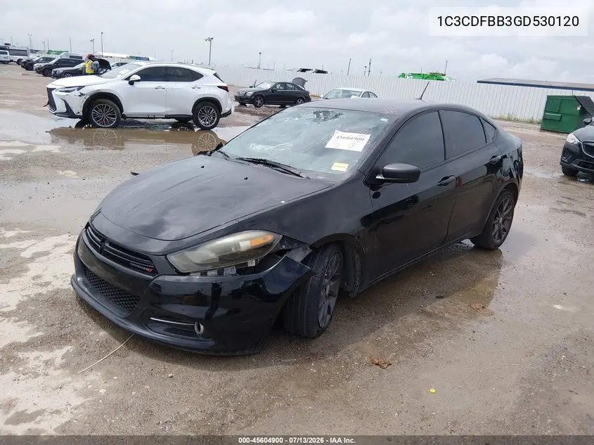 2016 Dodge Dart Sxt VIN: 1C3CDFBB3GD530120 Lot: 45604900