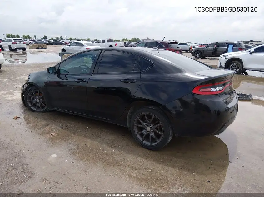 2016 Dodge Dart Sxt VIN: 1C3CDFBB3GD530120 Lot: 45604900