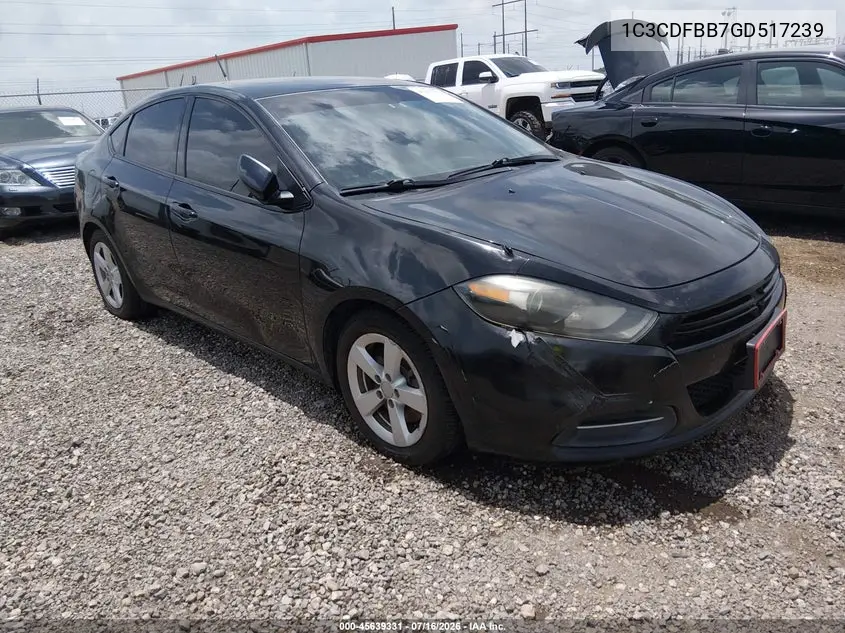 2016 Dodge Dart Sxt VIN: 1C3CDFBB7GD517239 Lot: 45639331