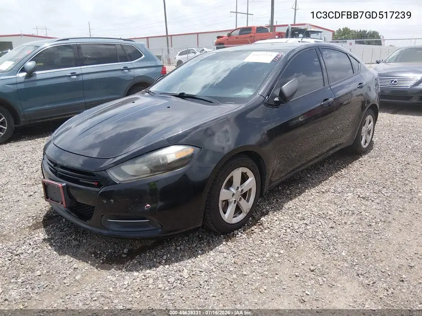 2016 Dodge Dart Sxt VIN: 1C3CDFBB7GD517239 Lot: 45639331