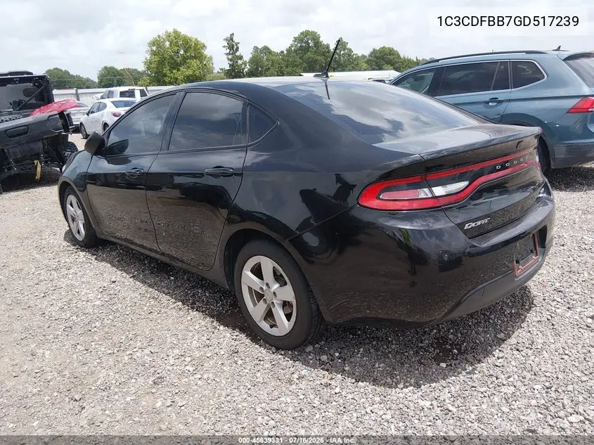 2016 Dodge Dart Sxt VIN: 1C3CDFBB7GD517239 Lot: 45639331