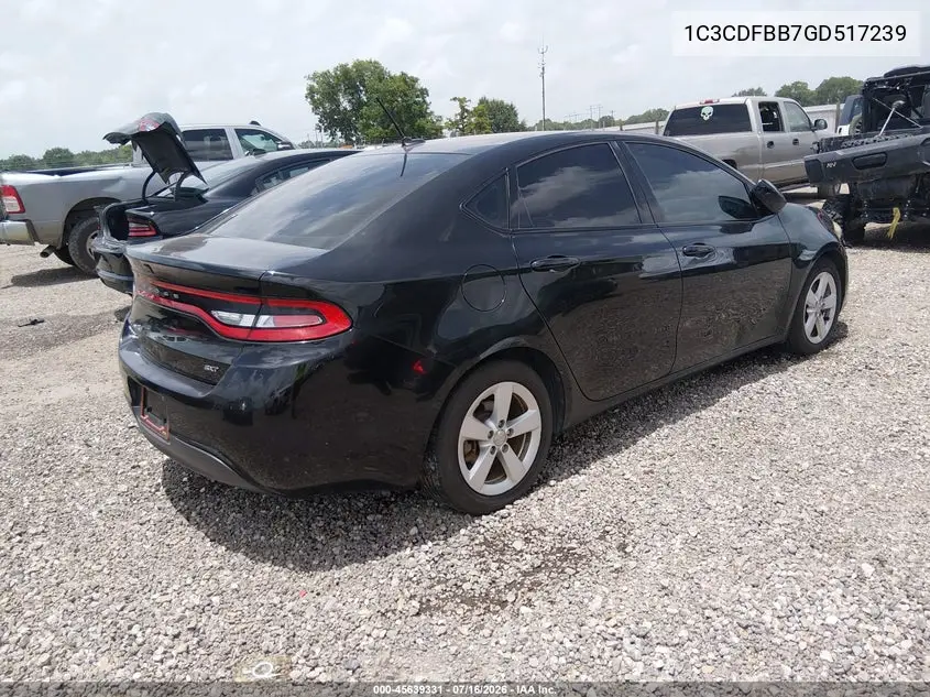 2016 Dodge Dart Sxt VIN: 1C3CDFBB7GD517239 Lot: 45639331