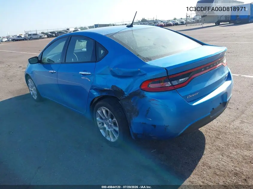 2016 Dodge Dart Sxt Sport VIN: 1C3CDFFA0GD818971 Lot: 45644120