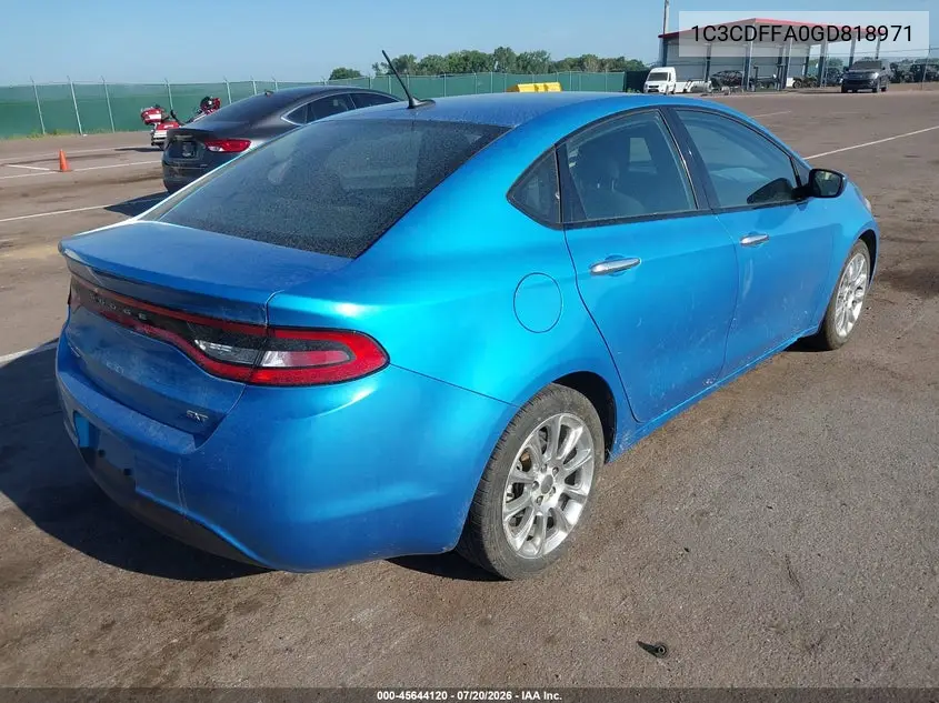 2016 Dodge Dart Sxt Sport VIN: 1C3CDFFA0GD818971 Lot: 45644120
