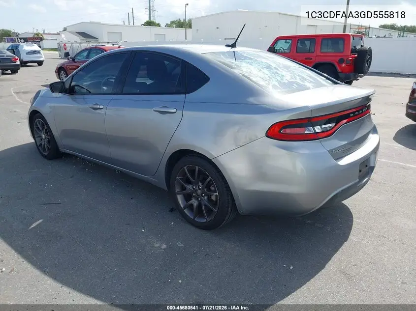 2016 Dodge Dart Se VIN: 1C3CDFAA3GD555818 Lot: 45680541