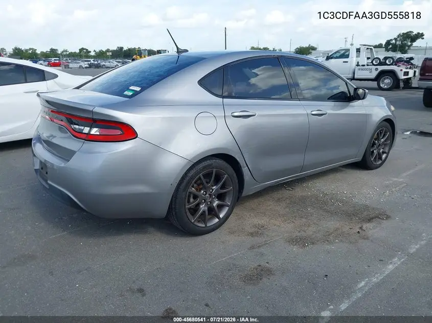 2016 Dodge Dart Se VIN: 1C3CDFAA3GD555818 Lot: 45680541