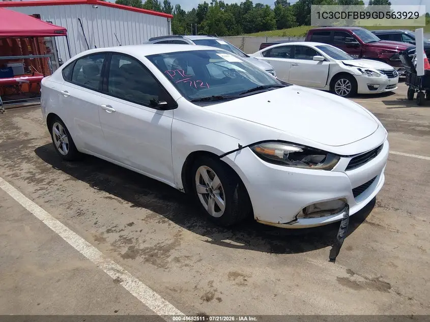 2016 Dodge Dart Sxt VIN: 1C3CDFBB9GD563929 Lot: 45682511