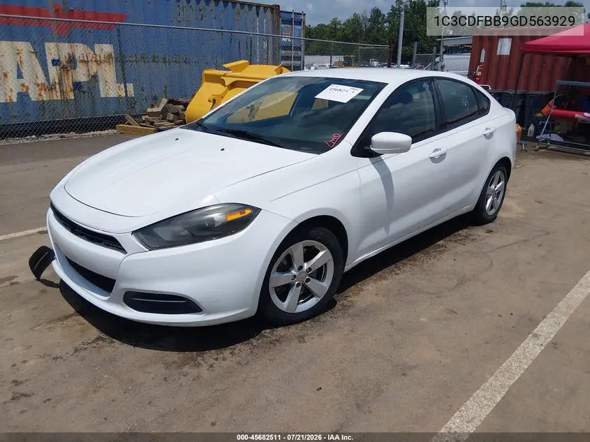 2016 Dodge Dart Sxt VIN: 1C3CDFBB9GD563929 Lot: 45682511