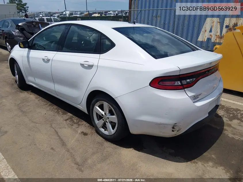 2016 Dodge Dart Sxt VIN: 1C3CDFBB9GD563929 Lot: 45682511