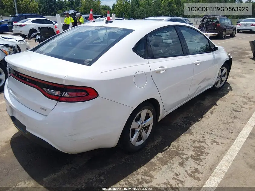 2016 Dodge Dart Sxt VIN: 1C3CDFBB9GD563929 Lot: 45682511