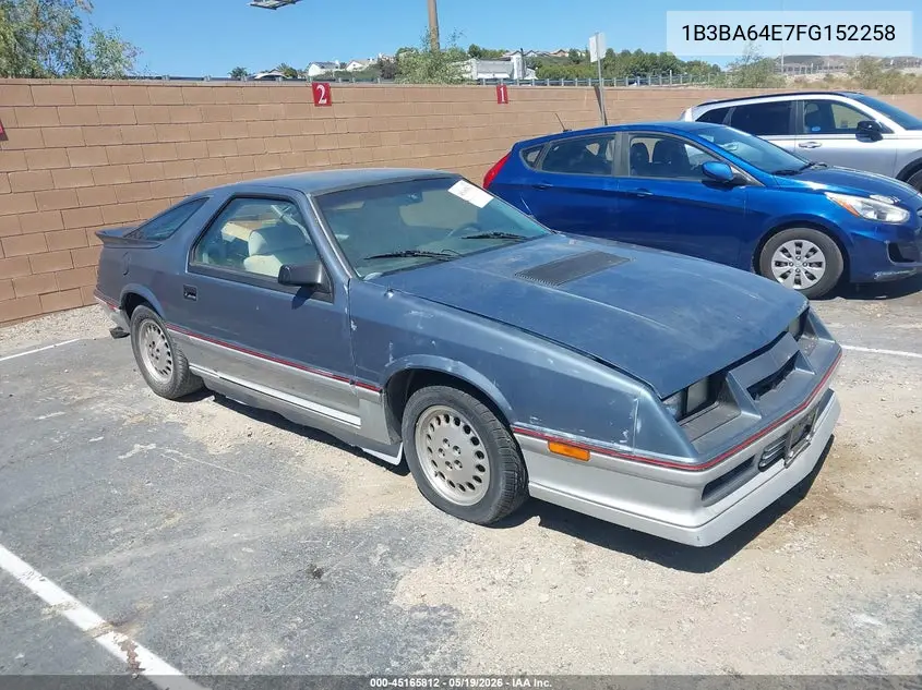 1985 Dodge Daytona Turbo VIN: 1B3BA64E7FG152258 Lot: 45165812