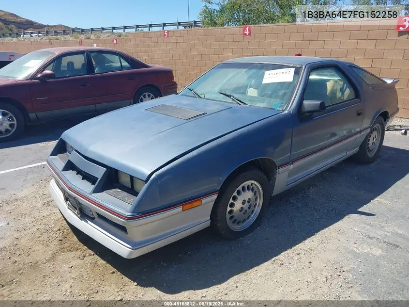 1985 Dodge Daytona Turbo VIN: 1B3BA64E7FG152258 Lot: 45165812