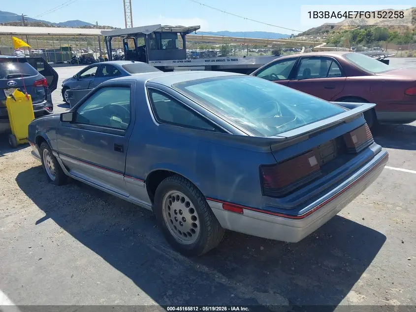 1985 Dodge Daytona Turbo VIN: 1B3BA64E7FG152258 Lot: 45165812