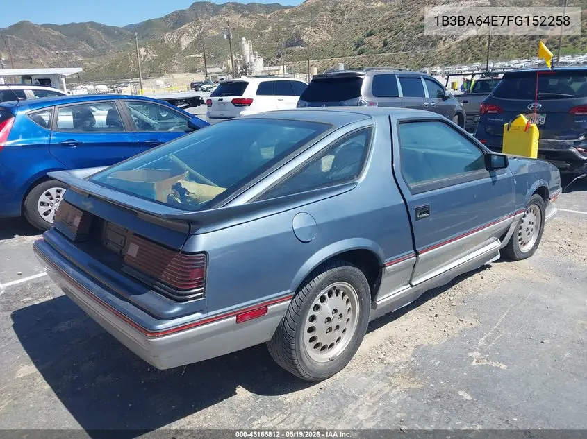 1985 Dodge Daytona Turbo VIN: 1B3BA64E7FG152258 Lot: 45165812