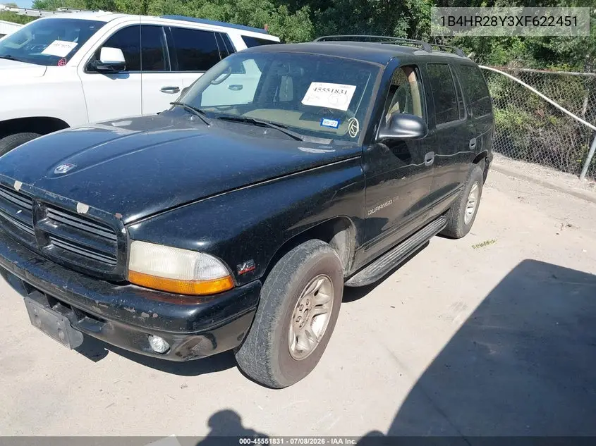 1999 Dodge Durango VIN: 1B4HR28Y3XF622451 Lot: 45551831
